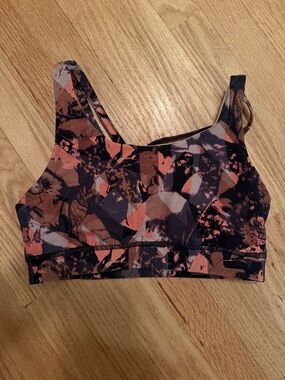 lululemon athletica Abstract Coral & Black Sports Bra